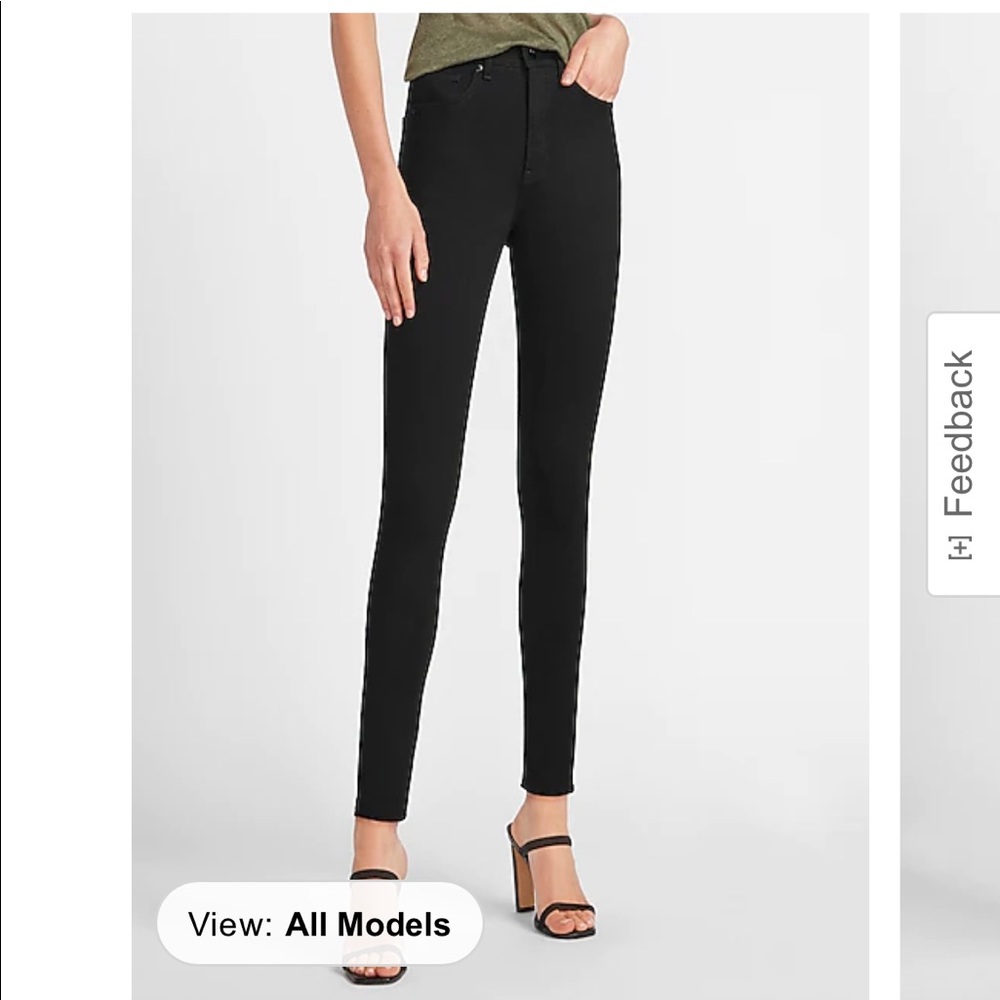 High Waisted Black Supersoft Skinny Jeans